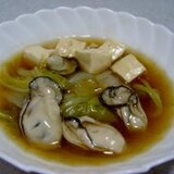 牡蠣（かき）と白菜のあんかけ 柚胡椒風味